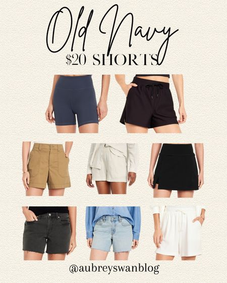 Old Navy is having a sale!! 🎉 So many different options including denim, athletic and leisurely shorts. These are all $20 or less! 

Old Navy, Old Navy sale, denim shorts, athletic shorts, leisurely shorts, linen shorts, biker shorts, athletic skort