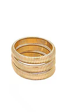 Ettika Stretchy Bracelet Set in Gold from Revolve.com | Revolve Clothing (Global)