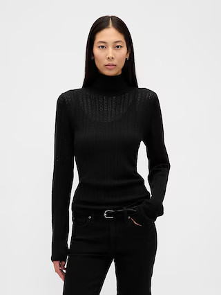 Pointelle Turtleneck Sweater | Gap (US)