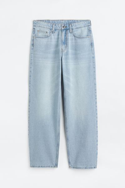 Baggy Low Jeans - Light denim blue - Ladies | H&M GB | H&M (UK, MY, IN, SG, PH, TW, HK)