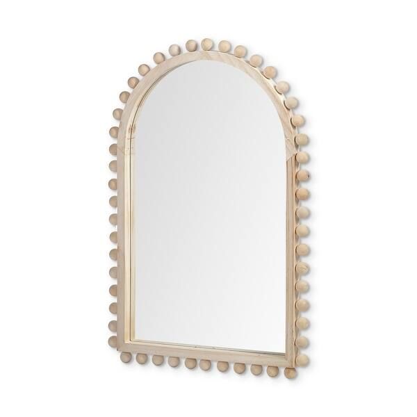 Leeds Black Wood Arch Frame Mirror - Overstock - 34556724 | Bed Bath & Beyond
