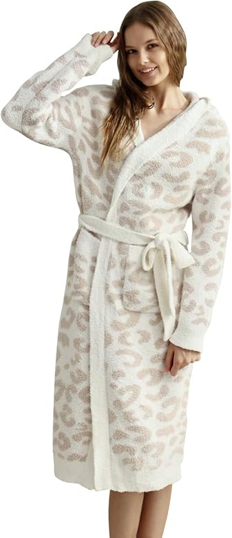 MH MYLUNE HOME Ultra Soft Robe with Pockets, Soft Spa Bathrobe Loungewear Calf-Length, Plush Robe... | Amazon (US)