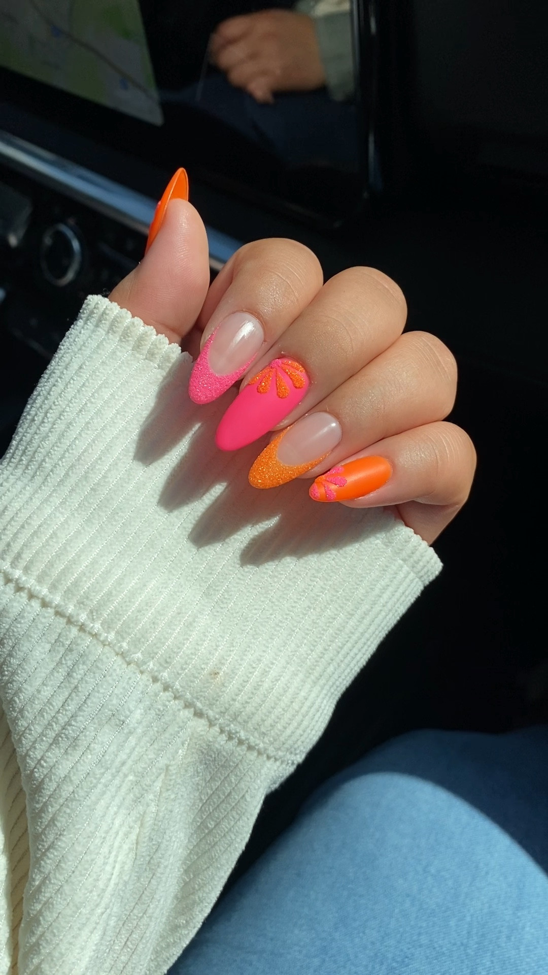 pink and orange spring nails 🍊💘🌸 

#LTKSeasonal #LTKFind #LTKbeauty