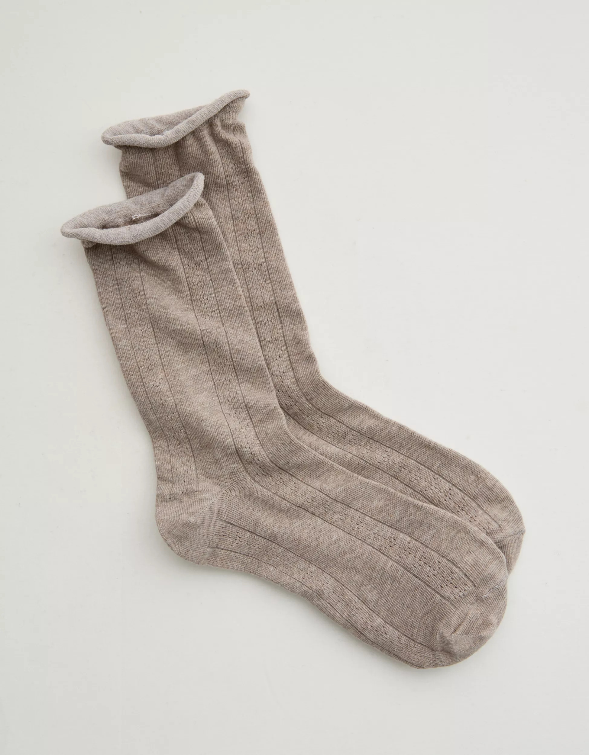 Aerie Knit Pointelle Crew Socks | Aerie