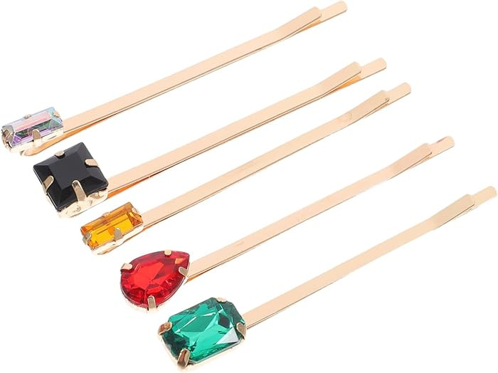 5Pcs Retro Golden Drill Hair Clips for Women and Mixed Style Decorative Barrettes Elegant Hair Pi... | Amazon (US)