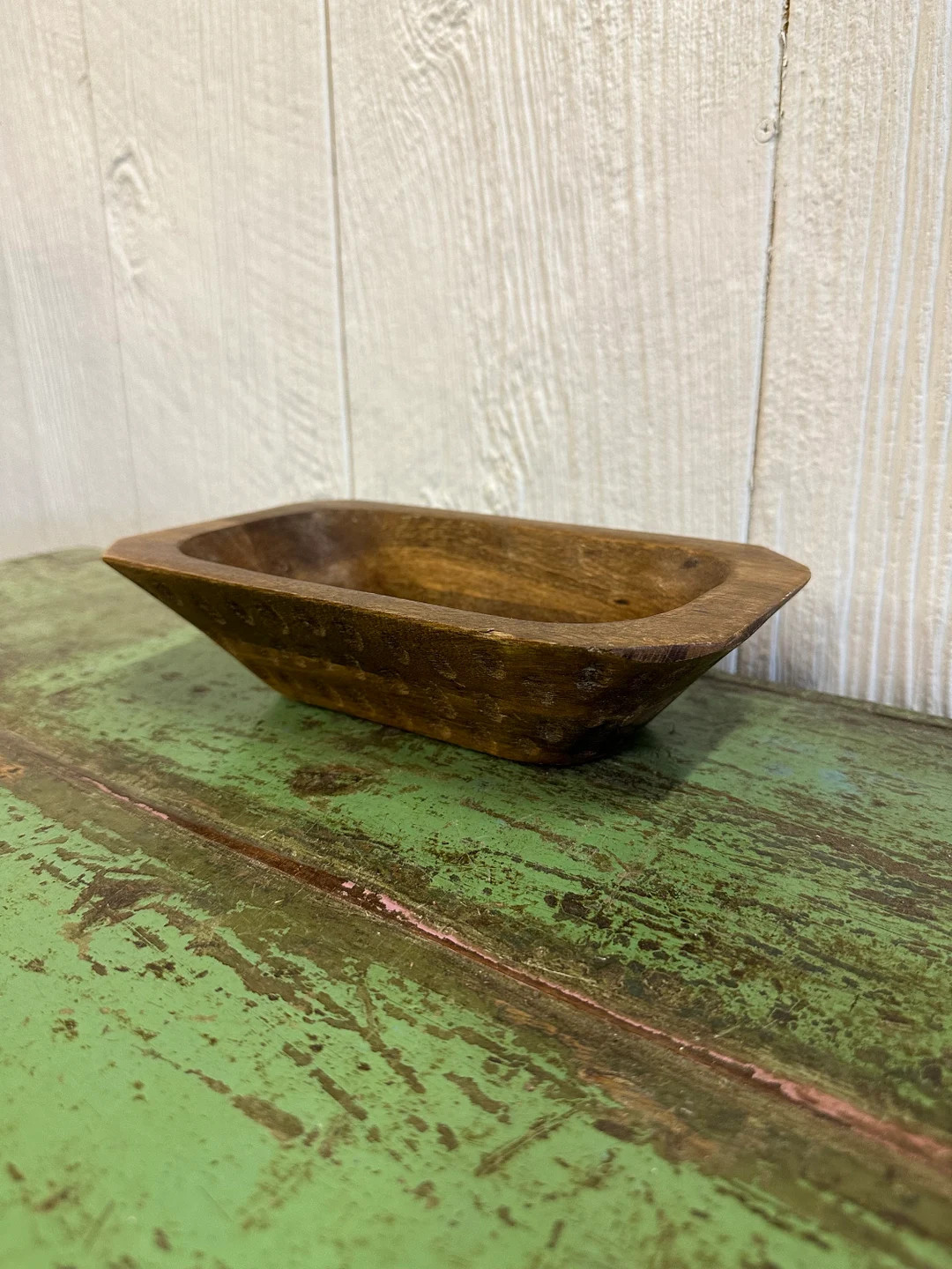 Primitive Small Carved Wooden Mini Dough Bowl Rustic 10x6 Trencher Tray Farmhouse - Etsy | Etsy (US)