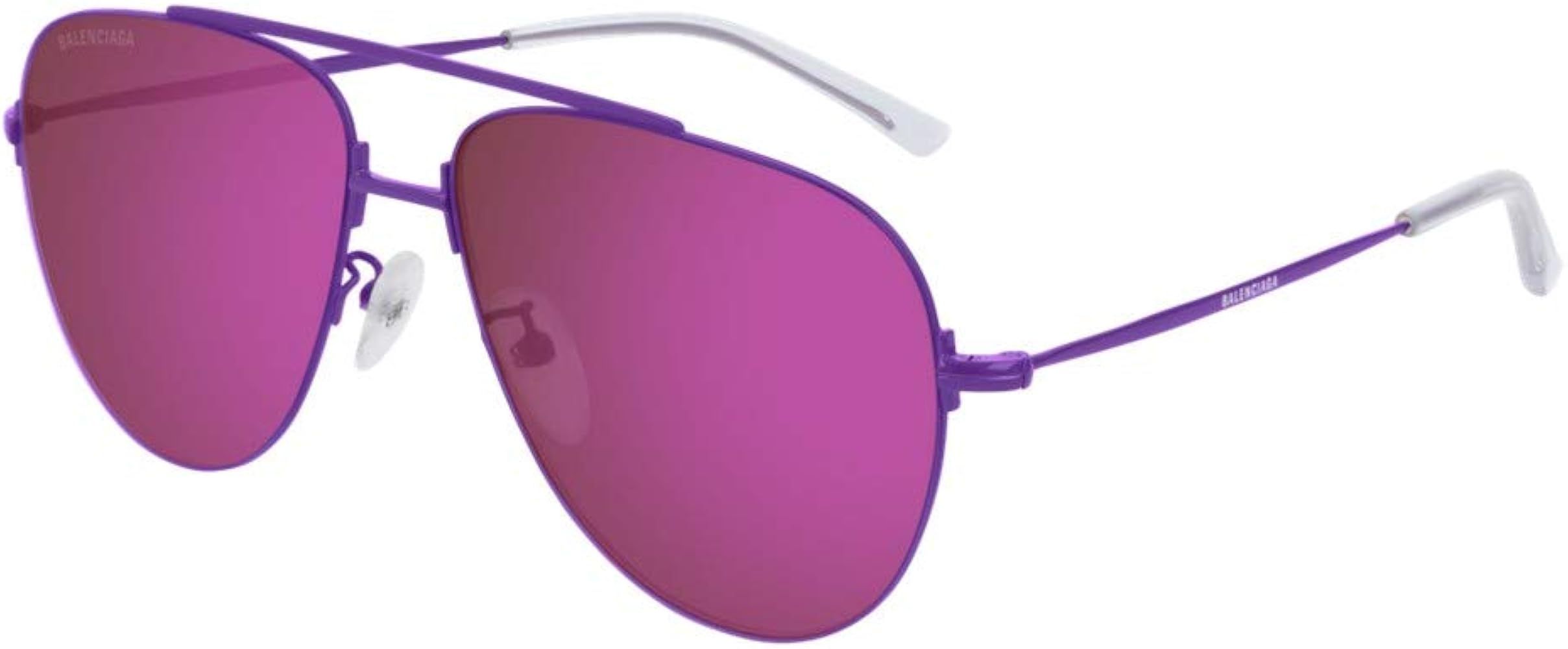 Balenciaga BB0013S Sunglasses 003 Violet/Violet Mirror(Double) Lens 59 mm | Amazon (CA)
