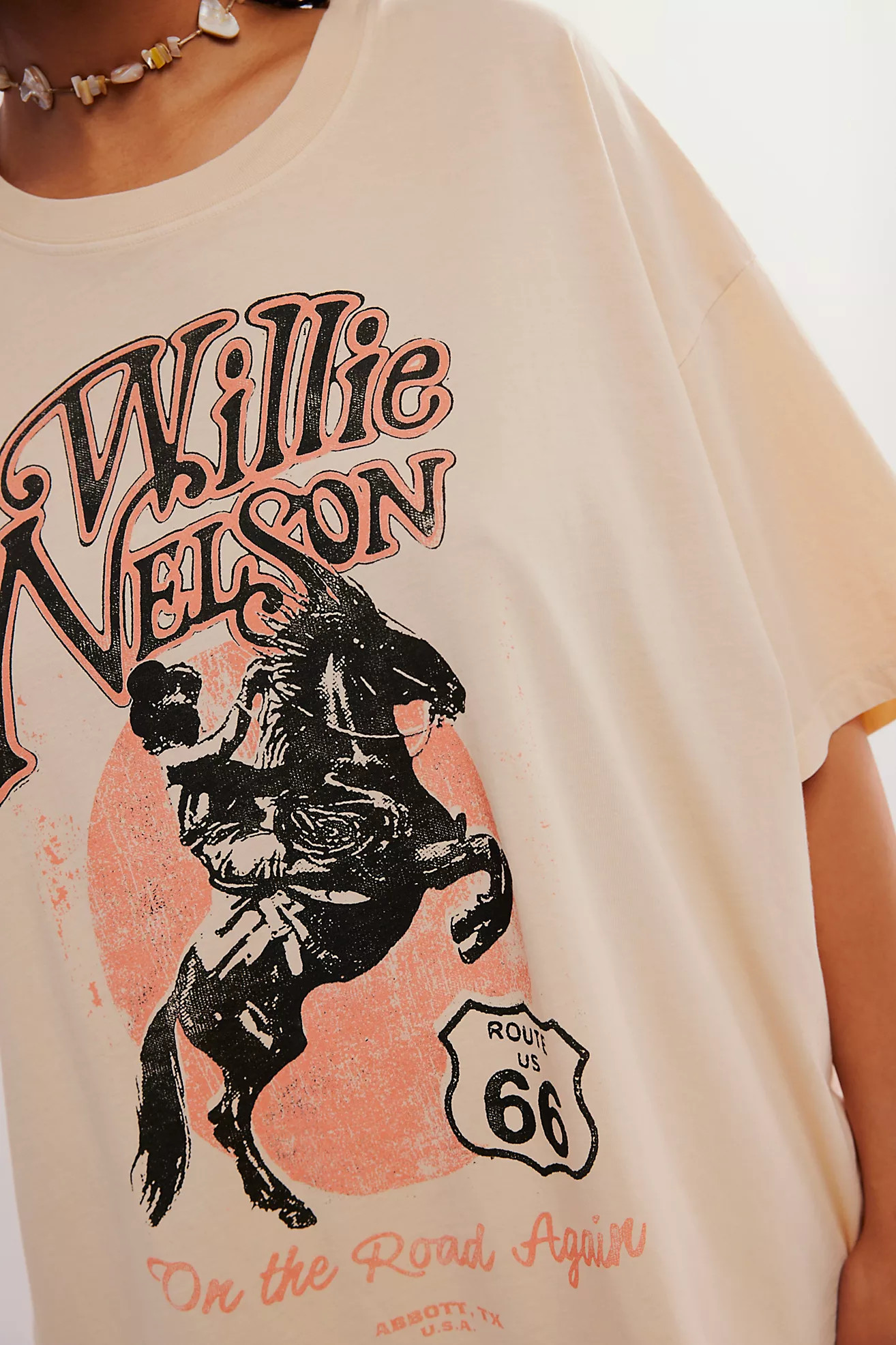 Daydreamer Willie Nelson Route 66 One-Size Tee | Free People (Global - UK&FR Excluded)