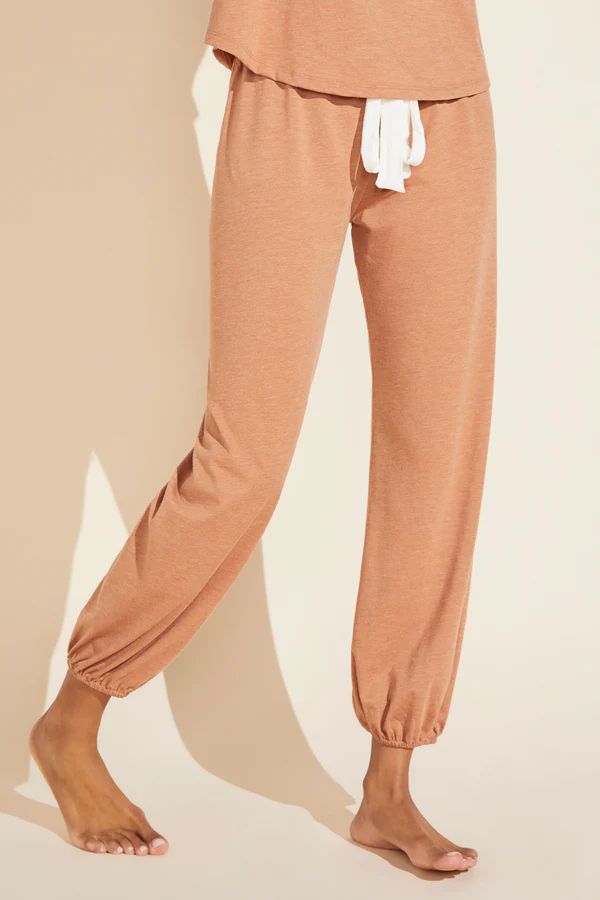 Heather Cotton Blend Pant - Pecan | Eberjey