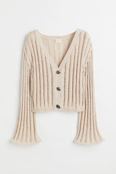 Conscious choice  New ArrivalKnit cardigan in a soft cotton blend. V-neck, buttons at front, drop... | H&M (US)