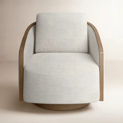 Nieve 32'' Wide Swivel Barrel Chair | Wayfair North America
