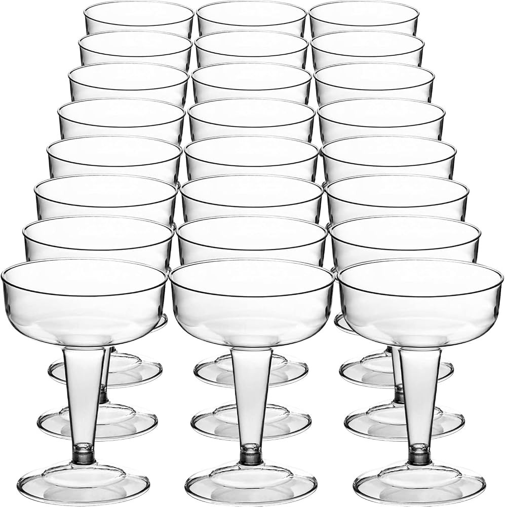DecorRack 24 Cocktail Glasses, Plastic Party Champagne Cups, Perfect for Outdoor Parties, Wedding... | Amazon (US)