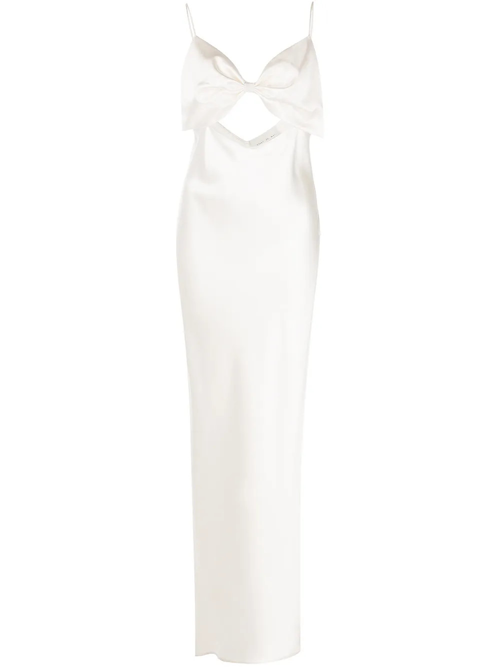 Fleur Du Mal bow-embellished Silk Slip Dress - Farfetch | Farfetch Global