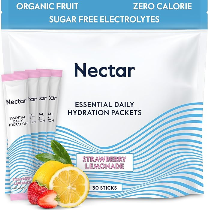 Nectar Hydration Packets - Electrolytes Powder Packets - No Sugar or Calories - Organic Fruit Liq... | Amazon (US)