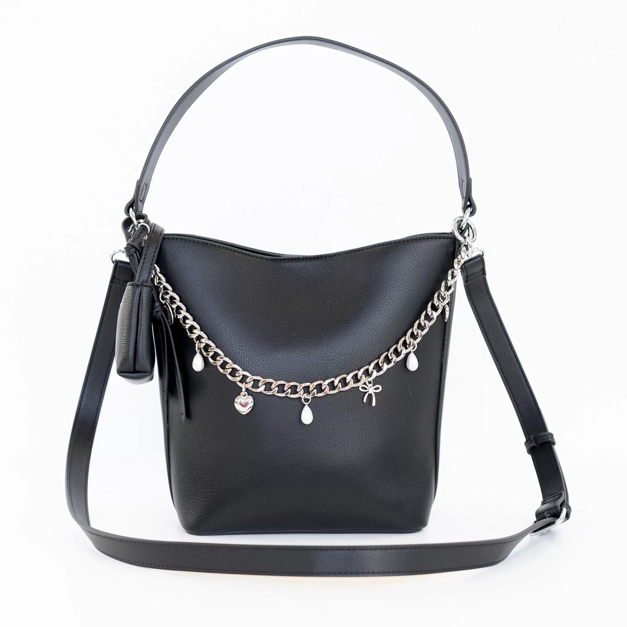 BCBGeneration Bucket Bag with Draped Chain Charm | Kohl's