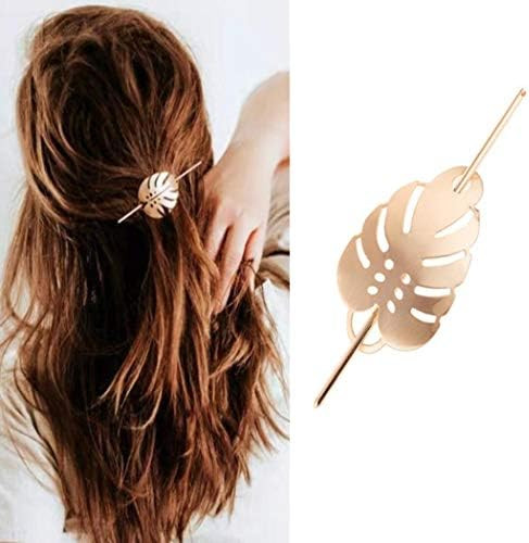 FDesigner Boho Geometirc Hair Clips Gold Vintage Leaf Hairpins Cirlce Hair Barrettes Snap Clamps ... | Amazon (US)