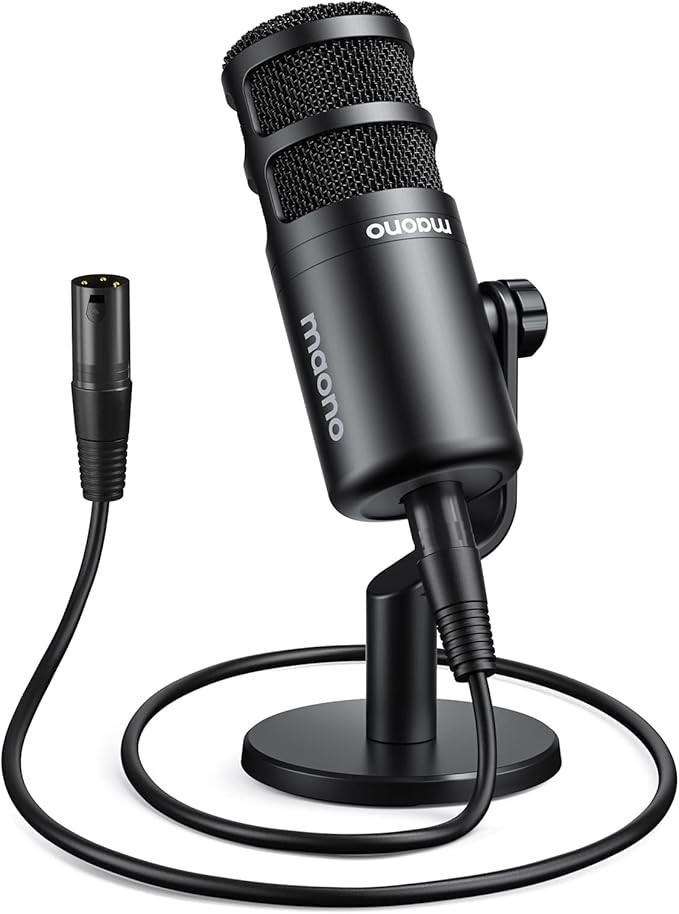 MAONO XLR Podcast Microphone, Cardioid Studio Dynamic Mic for Vocal Recording, Streaming, Voice-O... | Amazon (US)