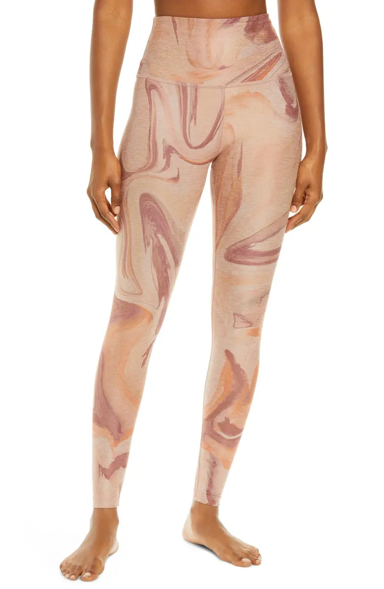 Space Dye High Waist Midi Leggings | Nordstrom