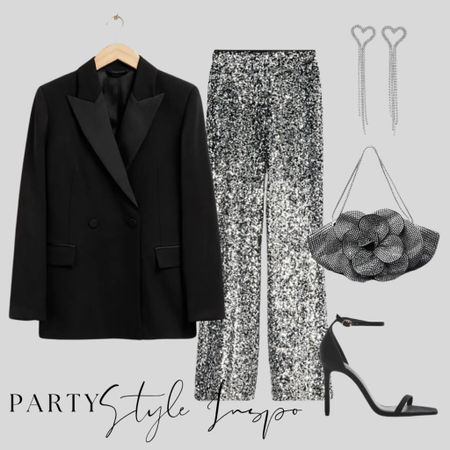 Party Style … 

A tux is such as classic and can be styled  ways. First up is with sequin trousers 

#LTKSeasonal #LTKparties #LTKeurope