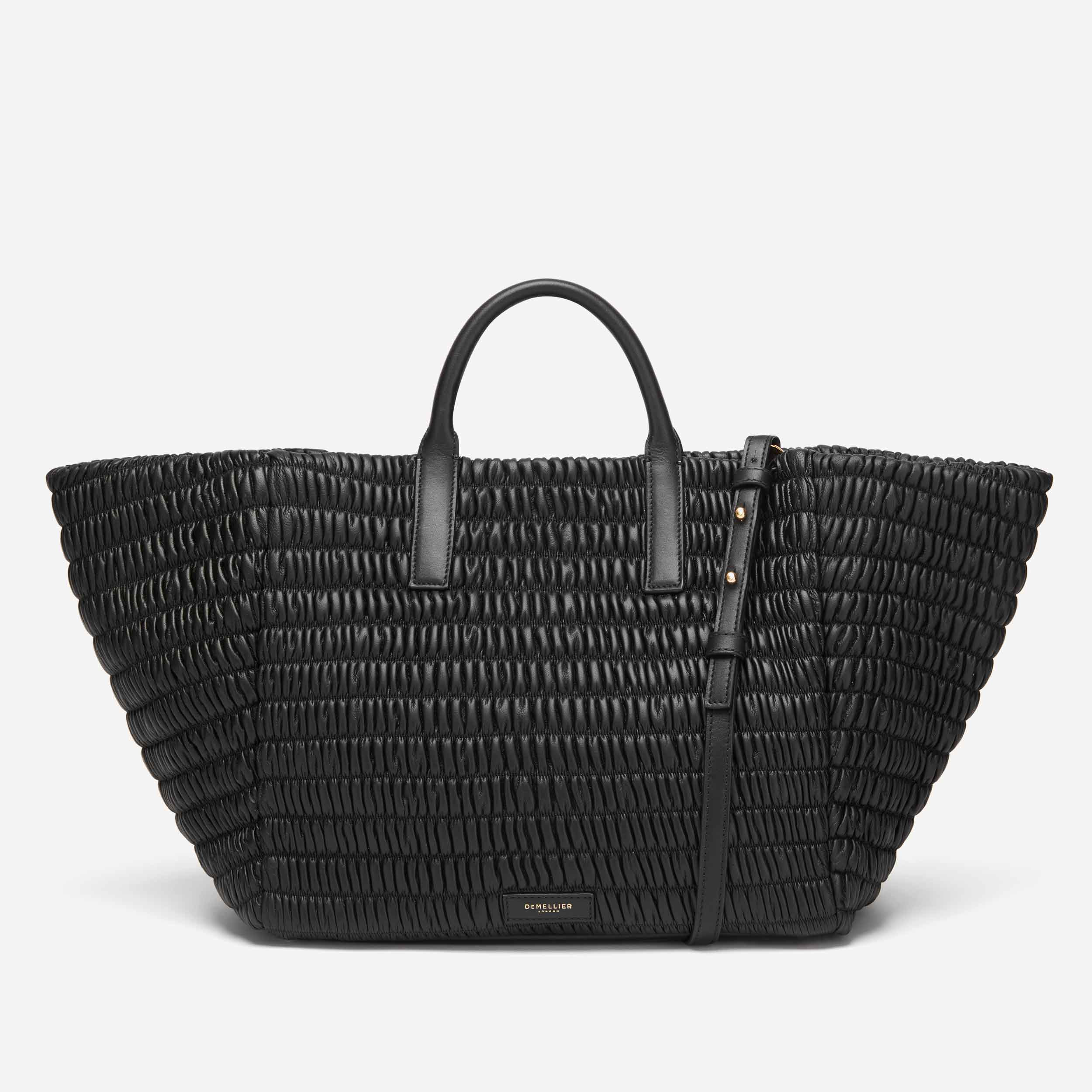 The Lisbon Tote | Black Matelassé | DeMellier | DeMellier