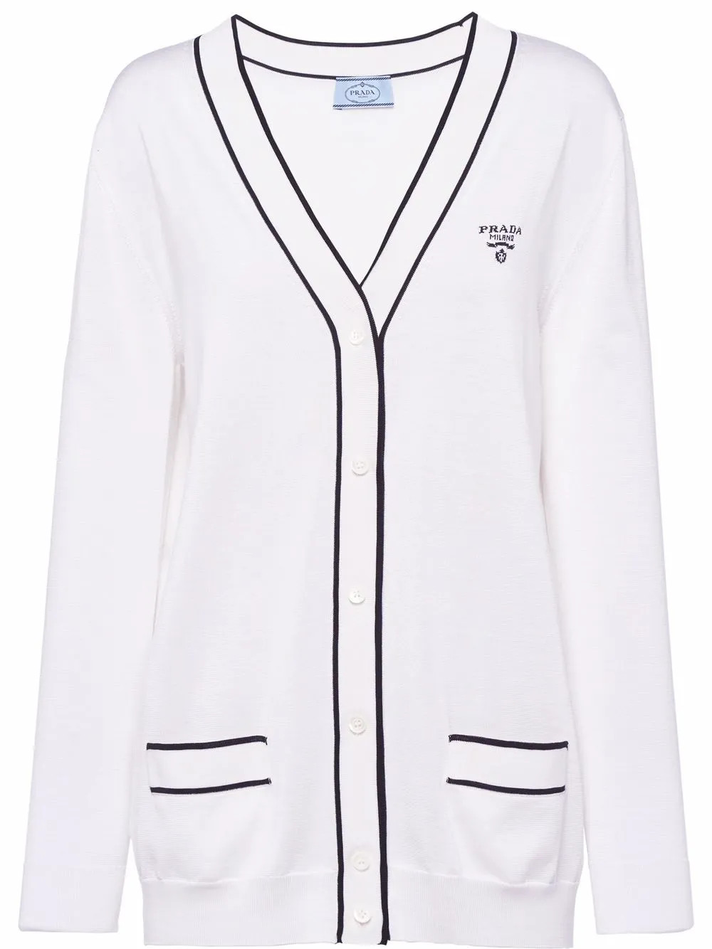 V-neck silk cardigan | Farfetch Global