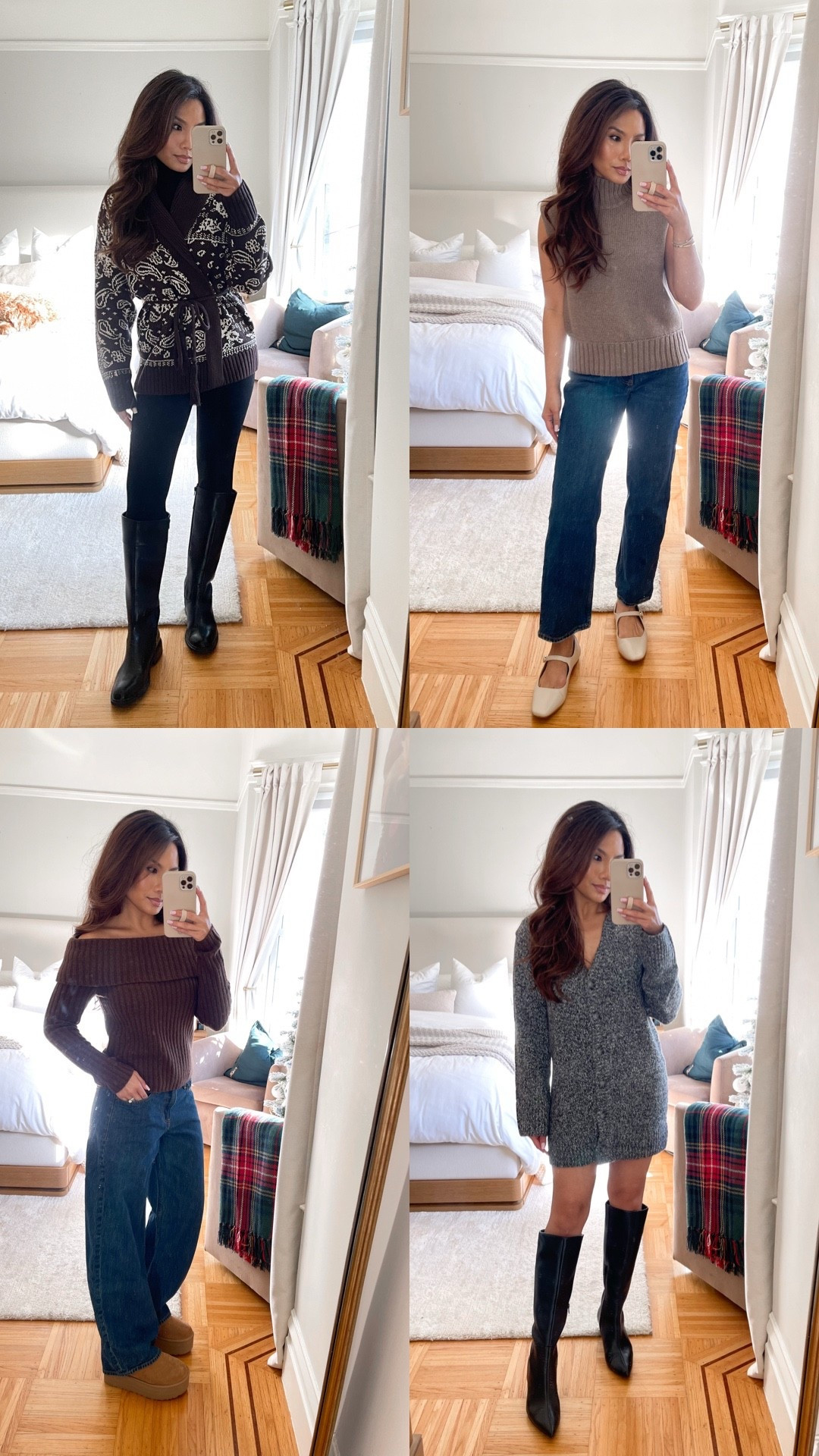 Abercrombie cyber week sale + stackable code CYBERAF 

Cardigan - tts, xs
Sleeveless mock neck - tts, xs
Off the shoulder sweater - tts, xs
Jeans - tts, 25 short 
Sweater dress - tts, xs regular 

#LTKPetite #LTKSaleAlert #LTKFindsUnder100