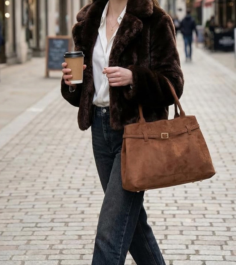 There was a coupon when I purchased so be sure to check that box.
Suede Bag
I love that it has feet although my bags never touch the floor.
Handbag
Purse 
Snap closure 
Came with a free mirror 
Roomy 
Multiple Color options

#LTKSaleAlert #LTKmomlife #LTKdayinmylife