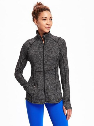 Old Navy Go Dry Cool Herringbone Compression Jacket For Women Size L Tall - Dark herringbone grey | Old Navy US