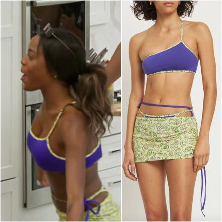 Ciara Miller’s Purple One Shoulder Bikini