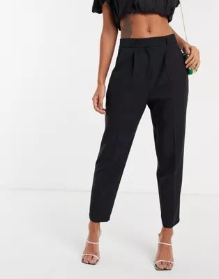 ASOS DESIGN tailored smart tapered trousers in black | ASOS (Global)