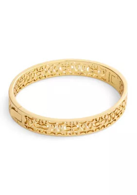 COACH Signature Quilted Cut Out Bangle Bracelet | Belk