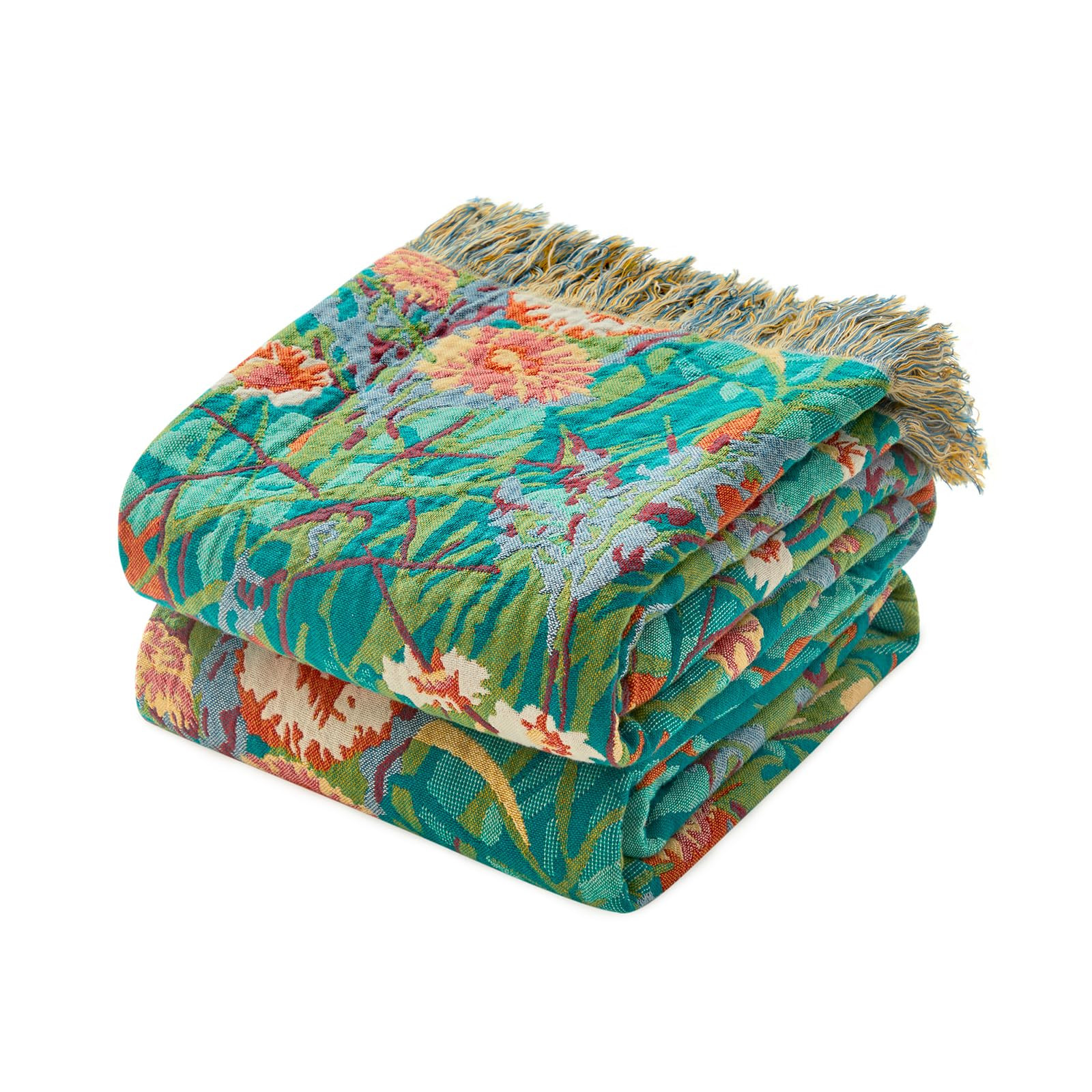 Boho Throw Blanket for Bed Cotton Blankets Twin Size for Bedroom Living Room All Season Lightweig... | Amazon (US)