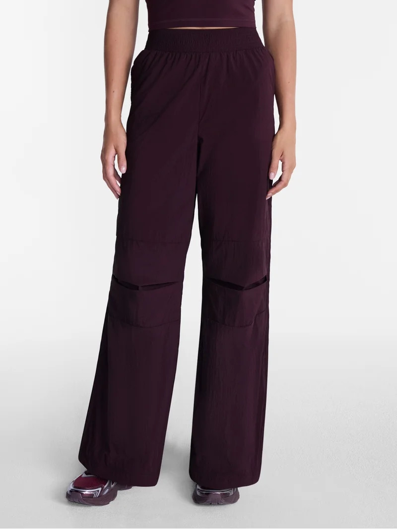 Avia Women's and Women's Plus Crinkle Pants with Pleated Knees, 27" Inseam, Sizes XS-4X | Walmart (US)