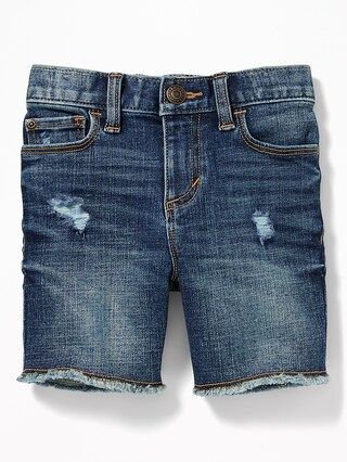 Old Navy Baby Built-In Flex Denim Cut-Offs For Toddler Boys Distressed Wash Size 12-18 M | Old Navy US