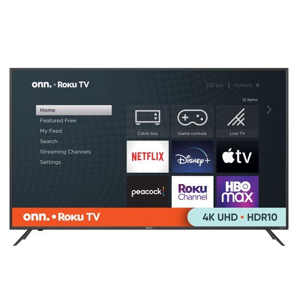 onn. 58" 4K UHD (2160P) LED Roku Smart TV HDR (100069454) | Walmart (US)