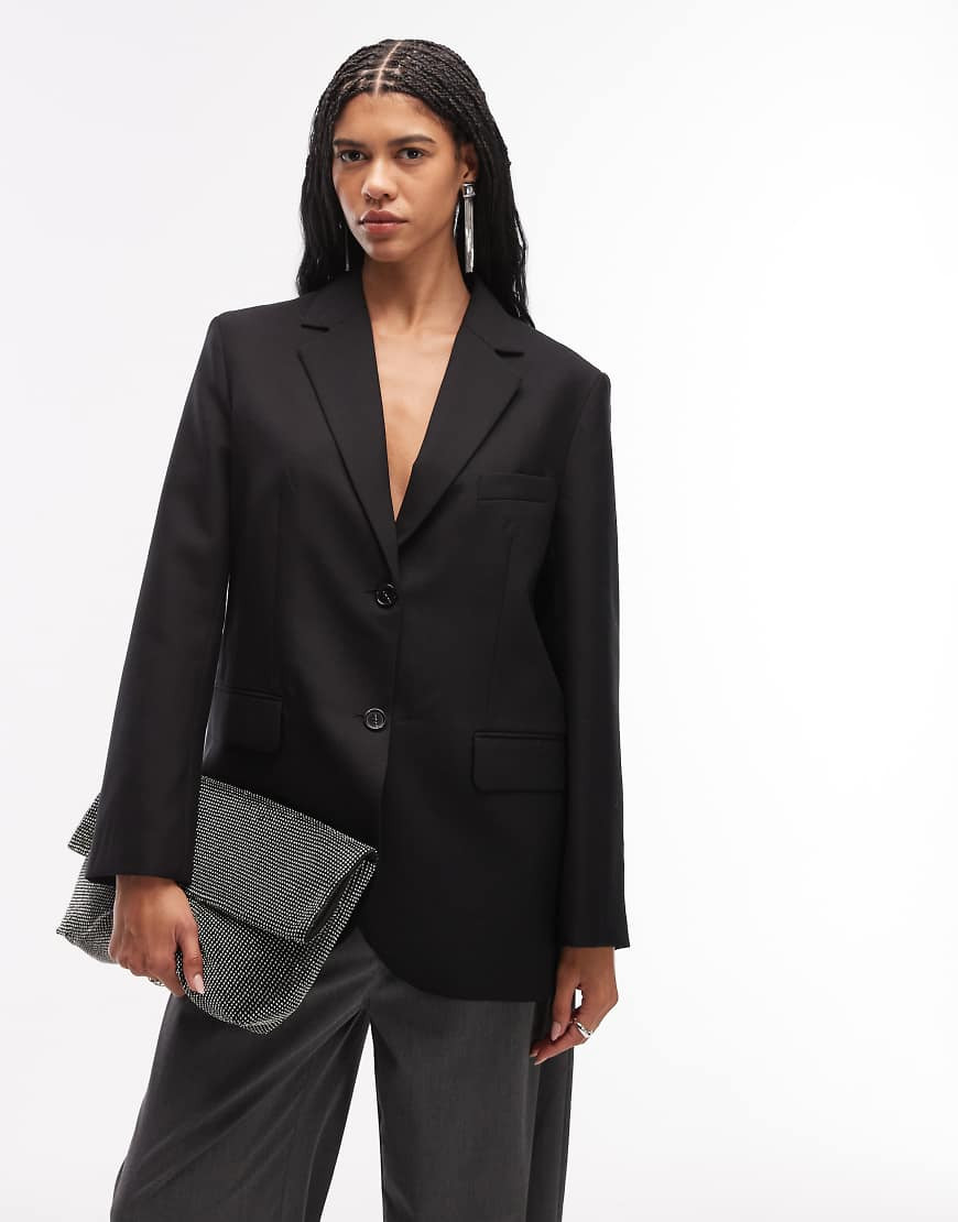 ARKET oversized boyfriend blazer in black | ASOS (Global)