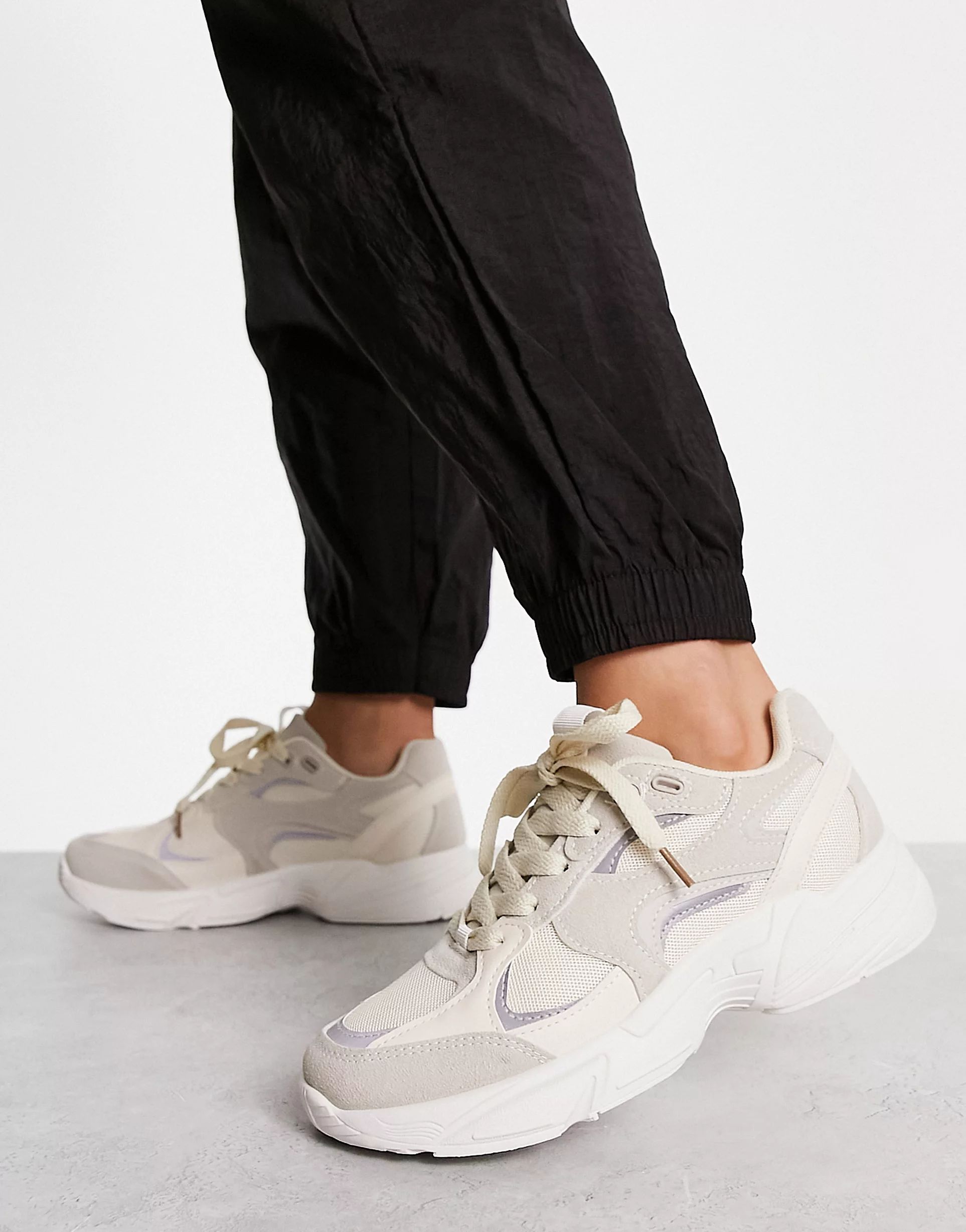 Truffle Collection chunky runner sneakers in beige | ASOS (Global)