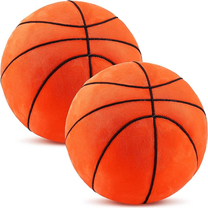 HyDren 2 Pcs Plush Basketball Pillow Soft Stuffed Basketballs Throw Pillows Cute Basketball Shape... | Amazon (US)