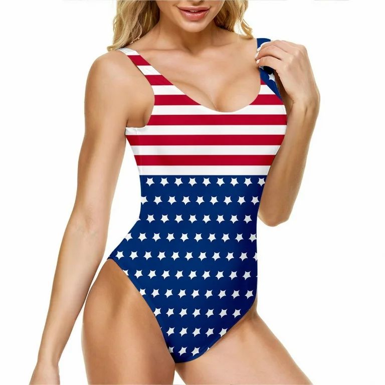 Wedfrse One Piece Swimsuit Women,Bathing Suit,Women’s Printed Piece Swimsuit Sexy V Open Back H... | Walmart (US)