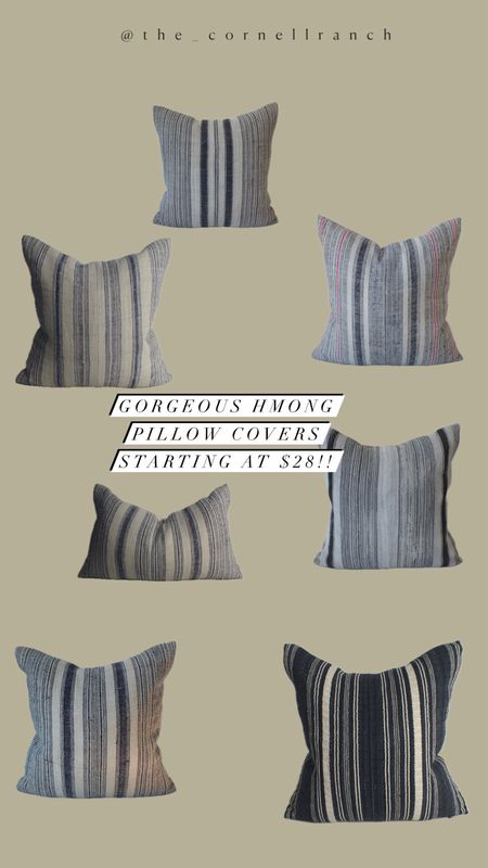 hmong pillow covers
Hemp stripes
Amber Interiors
 look for Less

#LTKHome