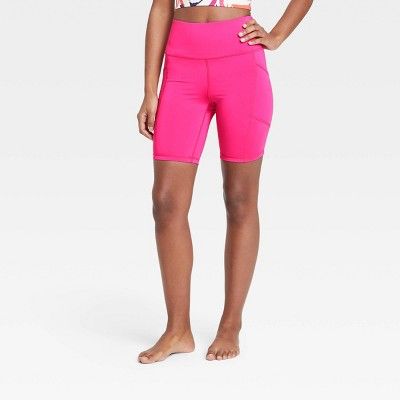 J. Dow Fitness Black History Month Women's Mid-Rise Biker Shorts - Pink | Target