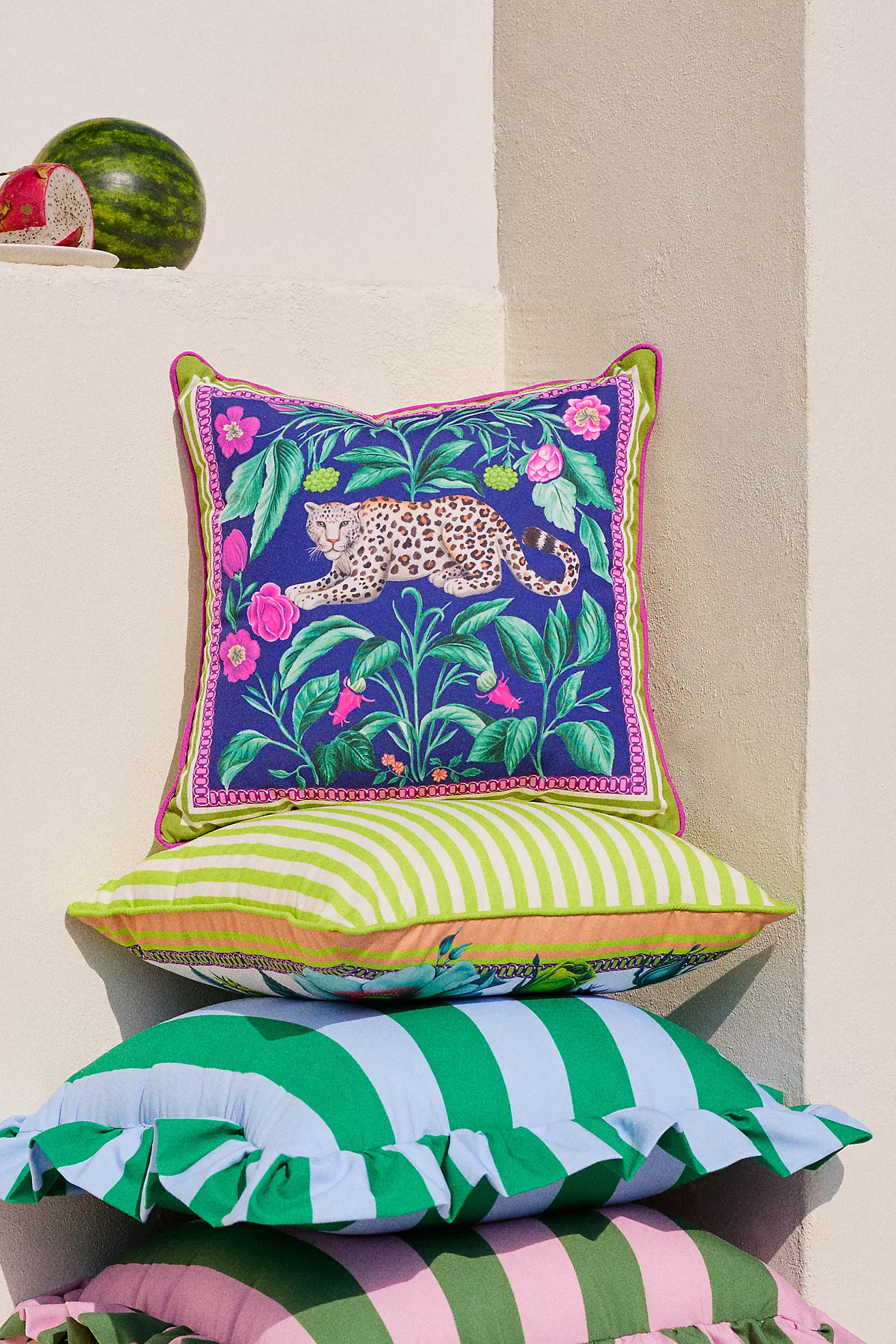Maeve Scarf Printed Floral Indoor/Outdoor Pillows | Anthropologie (US)
