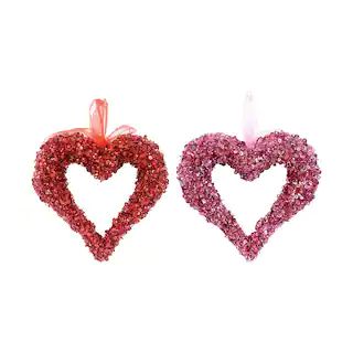 Assorted 6" Beaded Heart Ornament by Ashland® | Valentine's Day Decor | Michaels | Michaels Stores