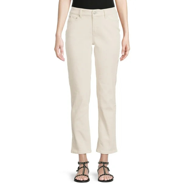 Time and Tru Women's Mid Rise Straight Leg Jeans - Walmart.com | Walmart (US)