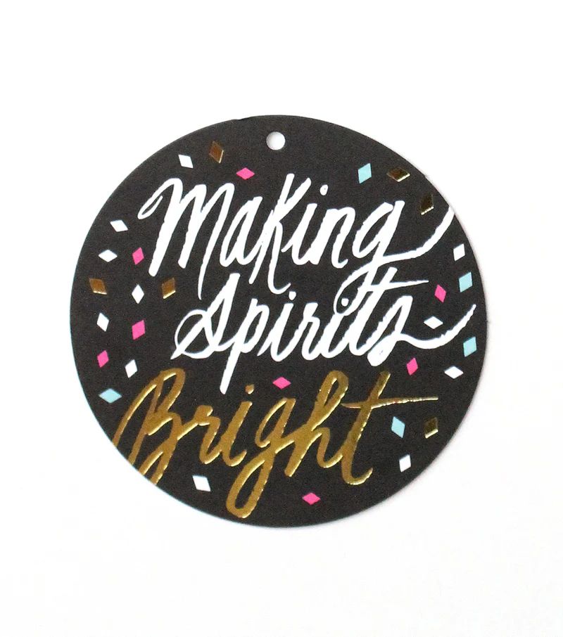 making spirits bright gift tags | Thimblepress