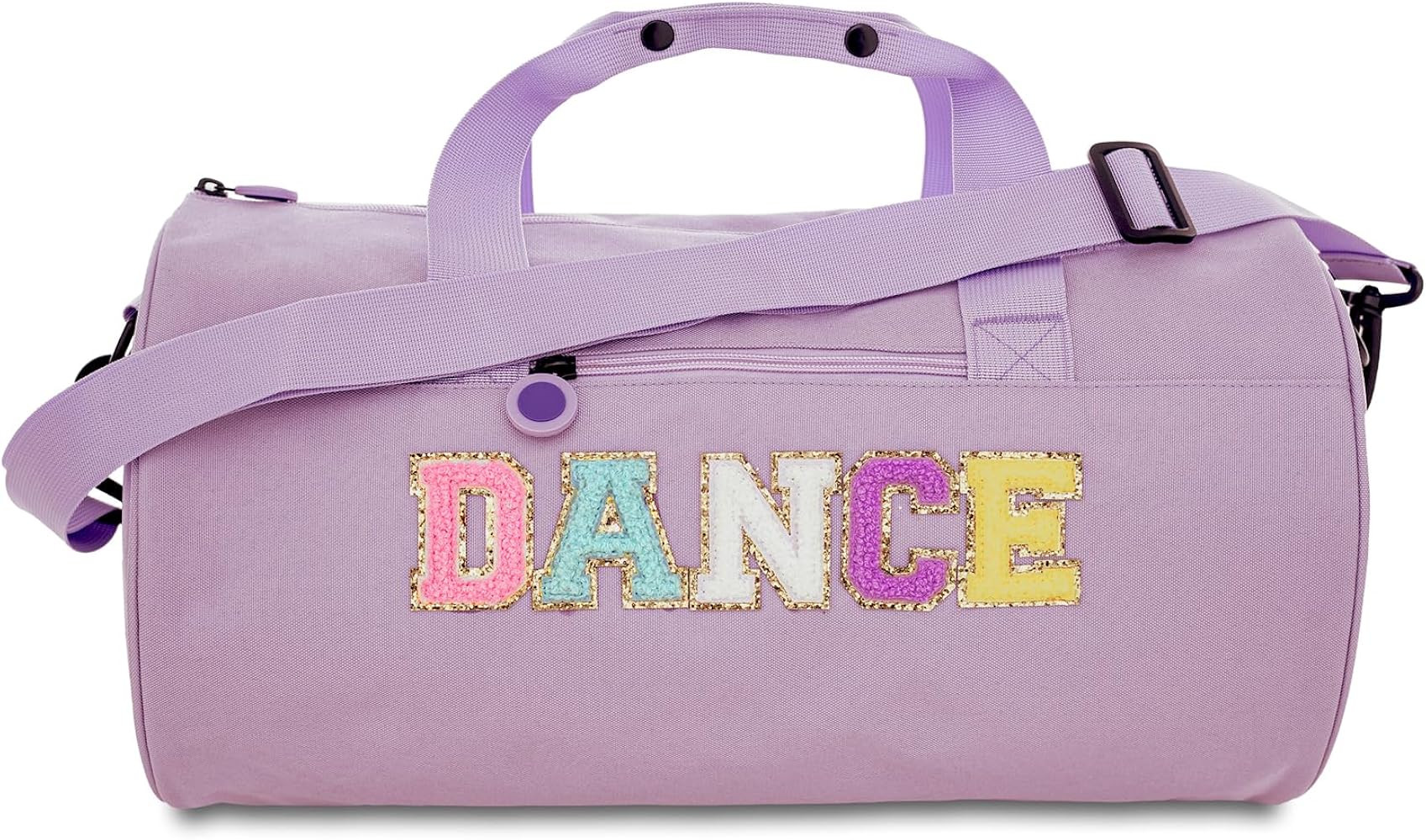 Large Size Dance Bag for Girls Kids Toddler Teens,Purple Ballet Gym Bag with Plush Chenille "DANC... | Amazon (US)