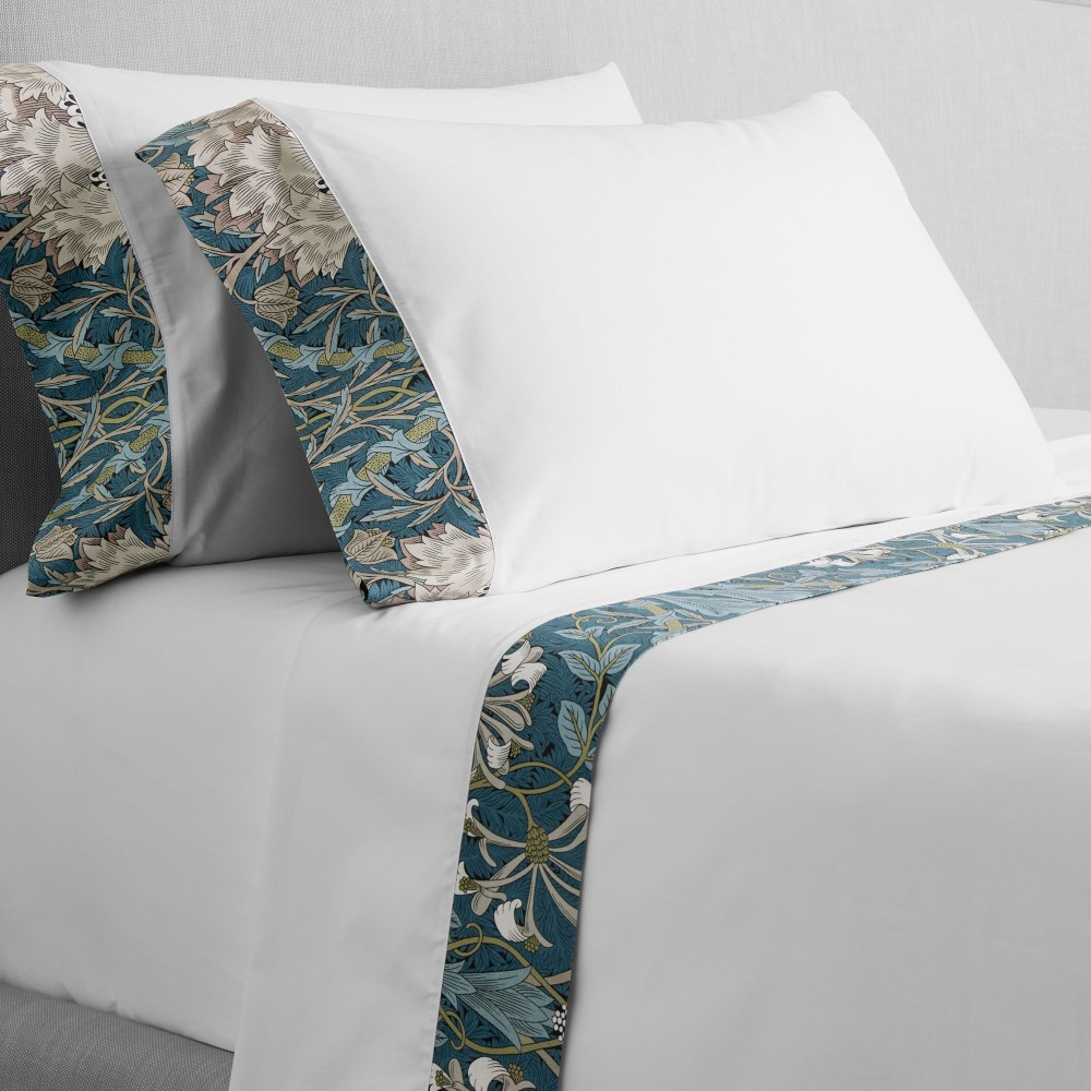 Morris & Co. x Williams Sonoma Home Honeysuckle Tulip Sheet Set | Williams-Sonoma