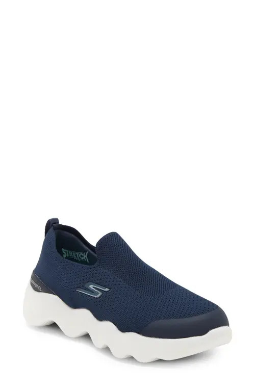 SKECHERS Go Walk Massage Fit Slip-On Sneaker in Navy at Nordstrom, Size 7 | Nordstrom