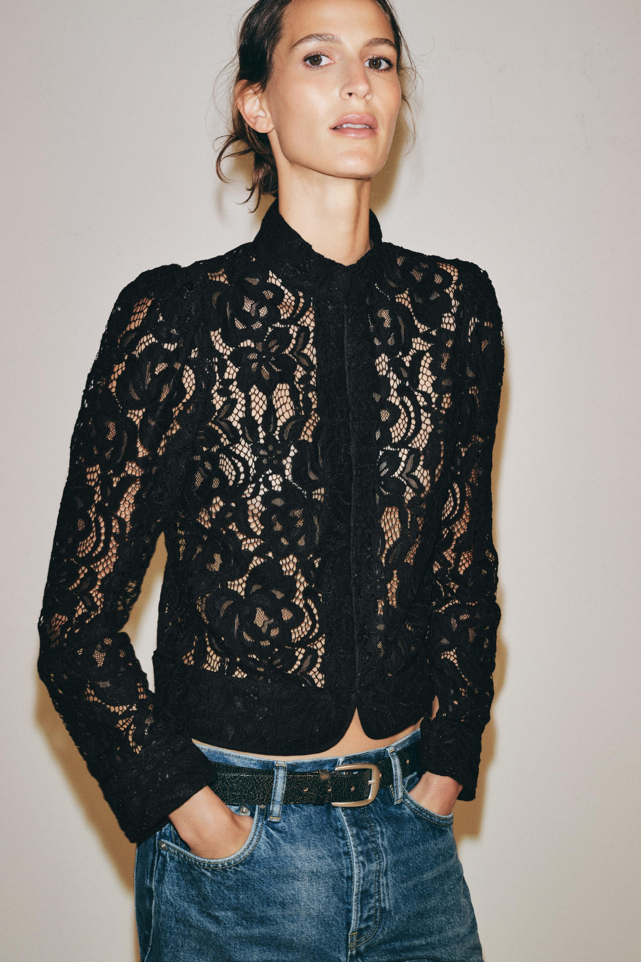 ZW COLLECTION LACE BLAZER | Zara UK