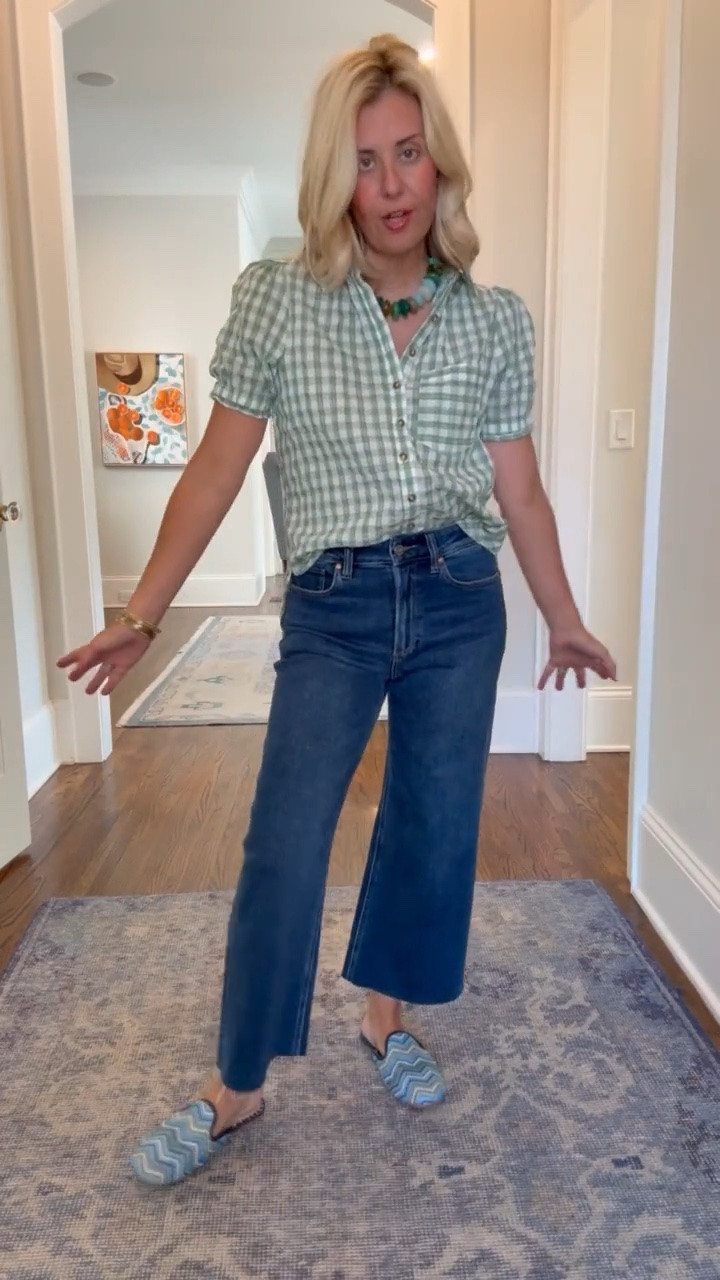 Love a gingham print and this top is such a yes!! 
Top - small
Jeans - 26P
Shoes - 8 tts

#LTKdayinmylife #LTKootd #LTKmomlife